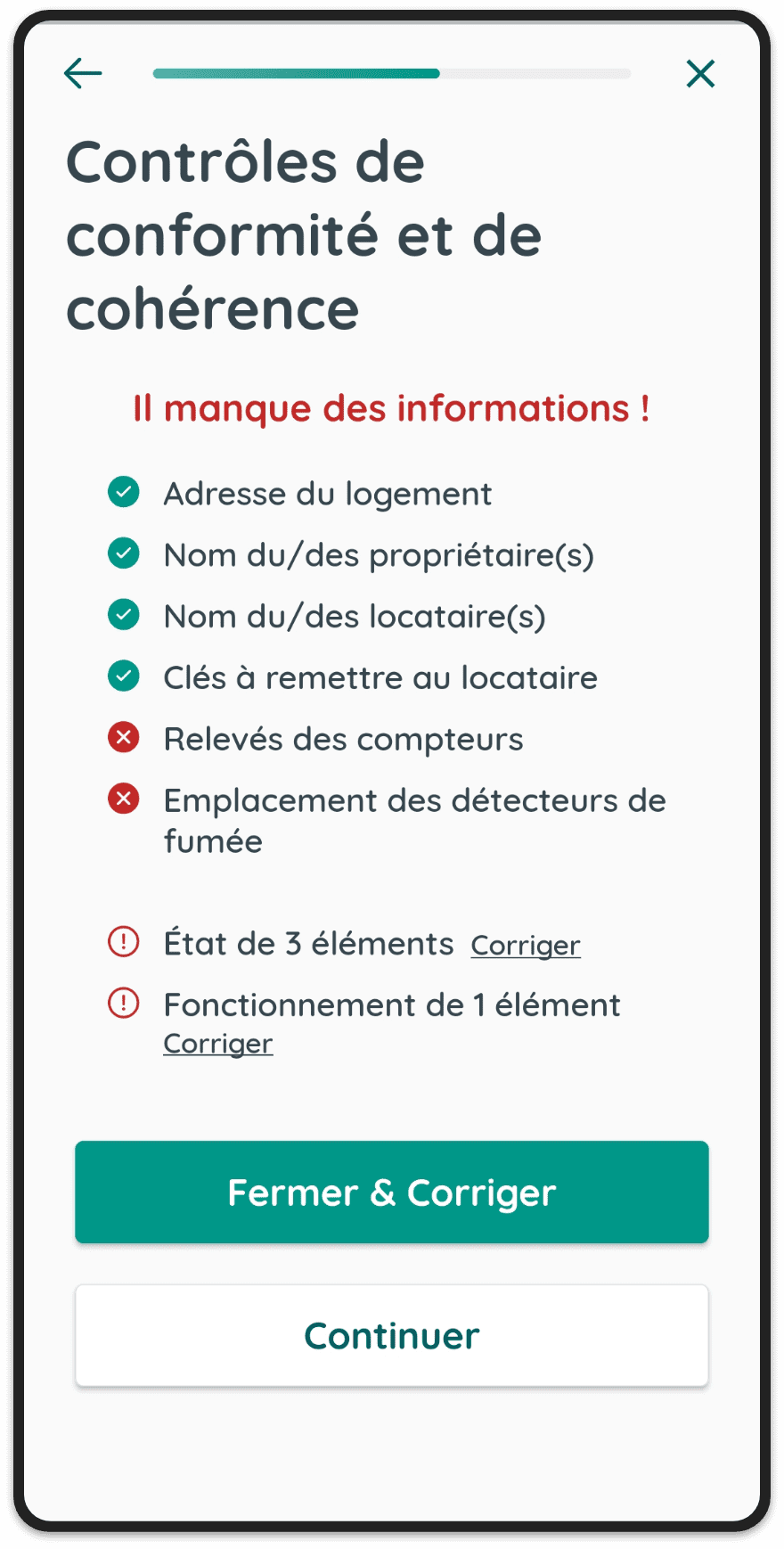 Contrôles de cohérence automatiques