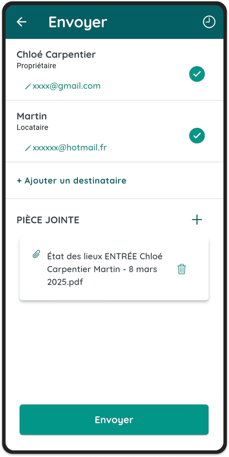 Envoi de documents par email