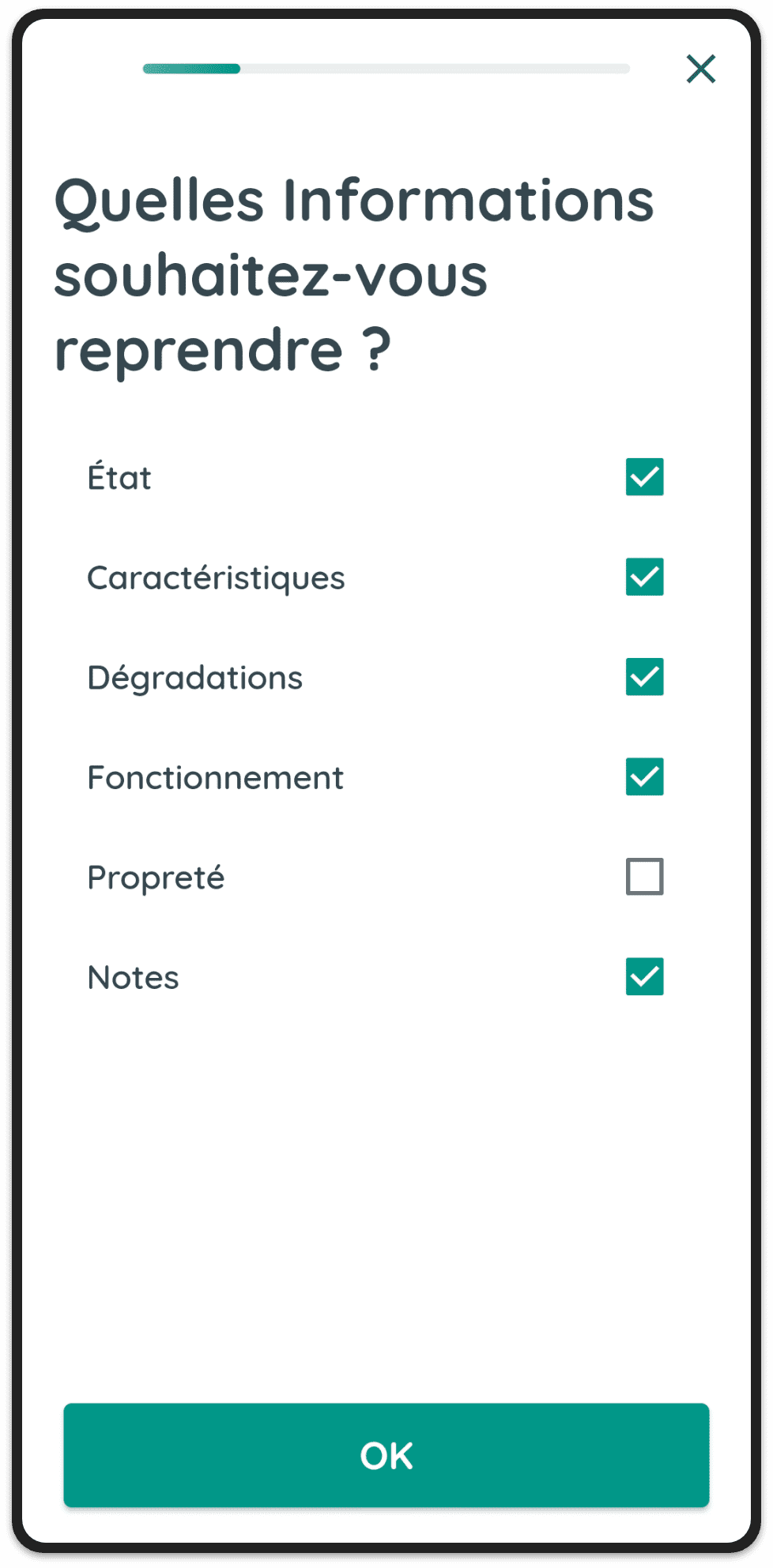 État des lieux de sortie pré-rempli